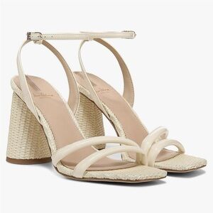 Sam Edelman Kia Patent Cream Strappy Sandals